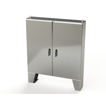 Saginaw Control & Engineering 3 Point Latch with Padlock/Keylock Handle Electrical Enclosures, 60 in H, 12 in D, 60 in W SCE-60EL6012SSLPPL